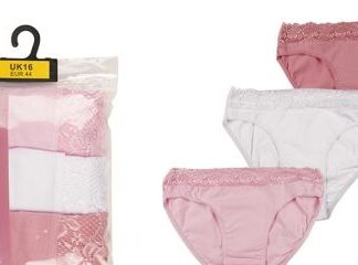Anucci Pastel Lace Top Hi Leg Briefs 3 Pack