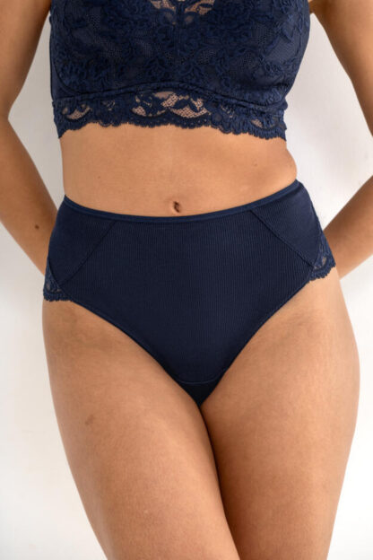 Pour Moi Love To Lounge Lace and Modal Rib Midi Brief