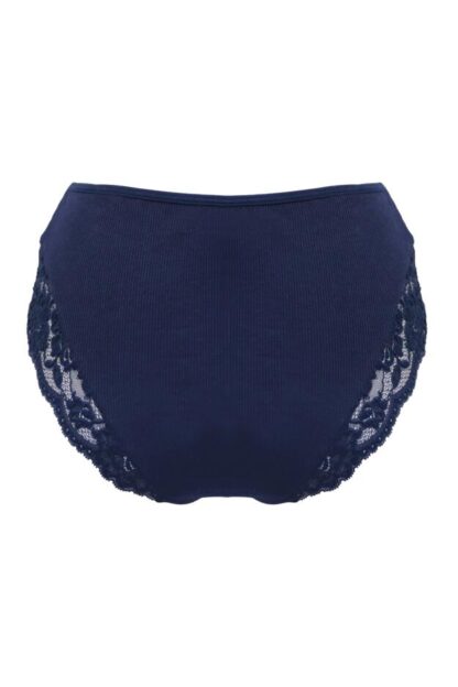 Pour Moi Love To Lounge Lace and Modal Rib Midi Brief - Image 6