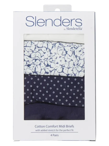 Slenderella Assorted Midi Briefs 4 pack - Image 5