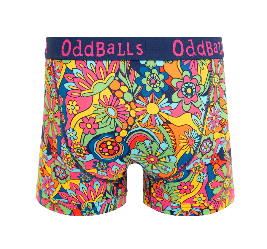 Oddballs Wildflower Mens Cotton Boxer Shorts - Image 3