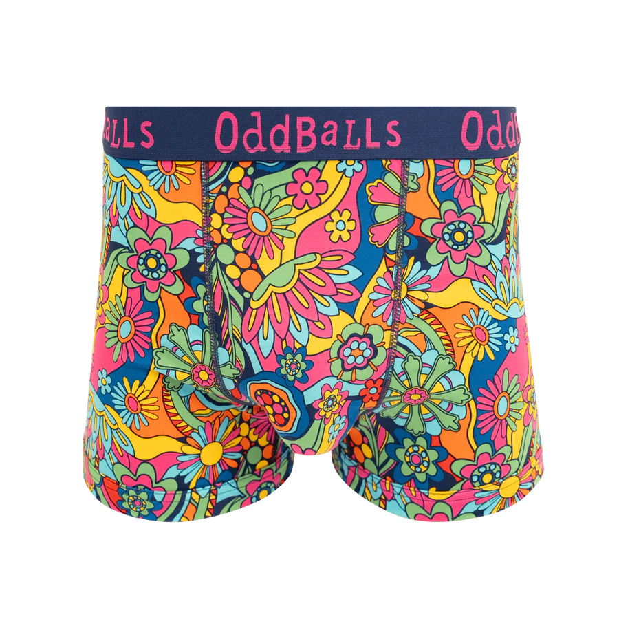 Oddballs Wildflower Mens Cotton Boxer Shorts